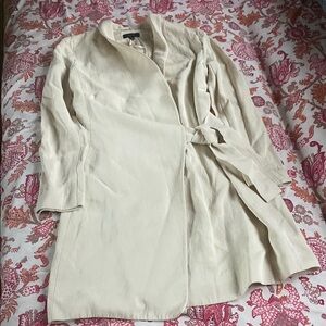 Massimo Dutti linen elegant cream jacket size 2